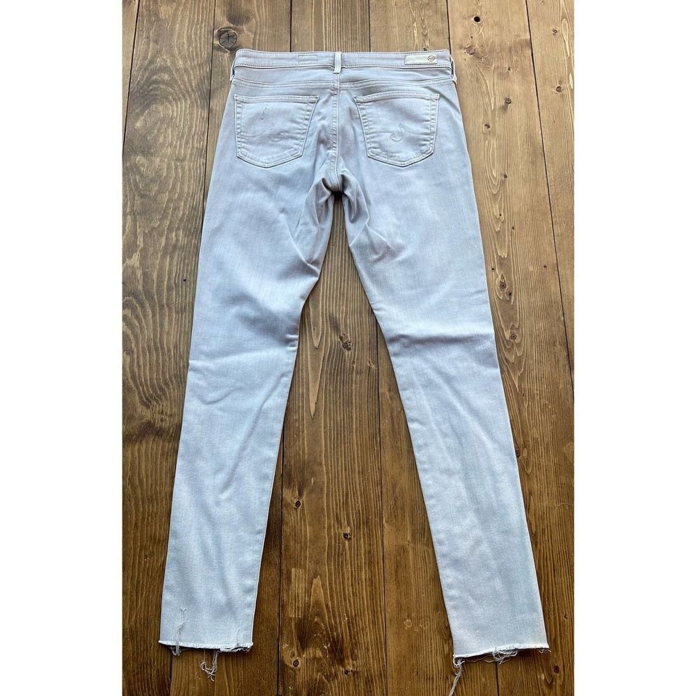 ag adriano goldschmied legging super skinny jeans women sz 27R distress mid rise